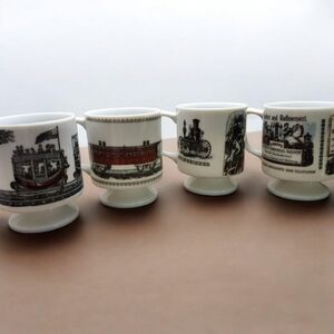 Vintage Footed coffee/tea mugs